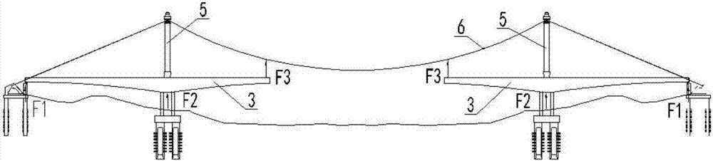 Variable cross-section beam and suspension cable combined bridge structural system