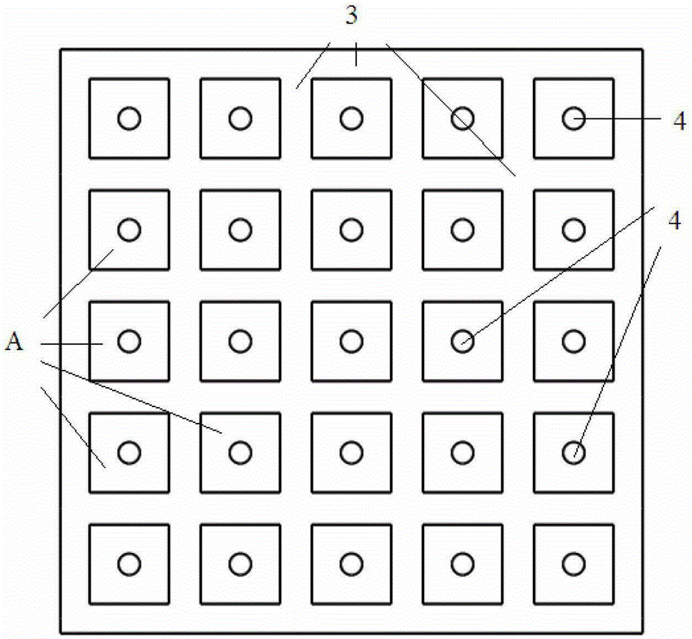 Boundary temperature control array type wave front control device and manufacturing method thereof