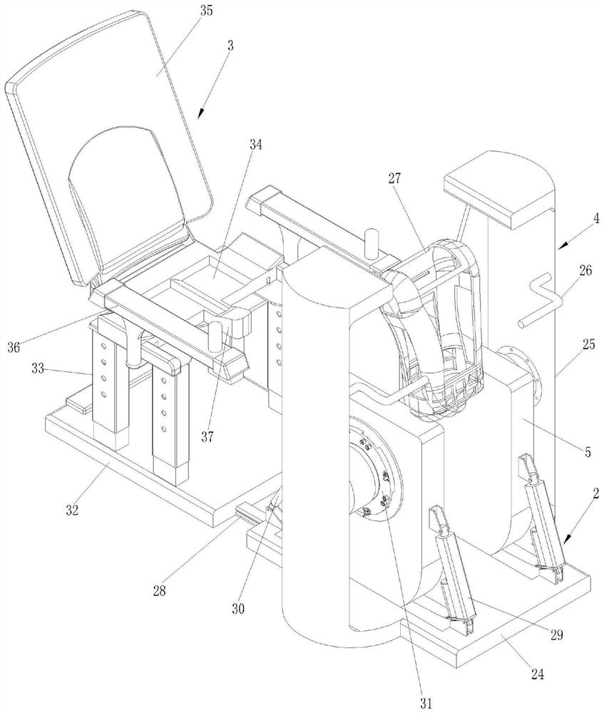 A lower limb training device with multiple poses and adjustable tracks