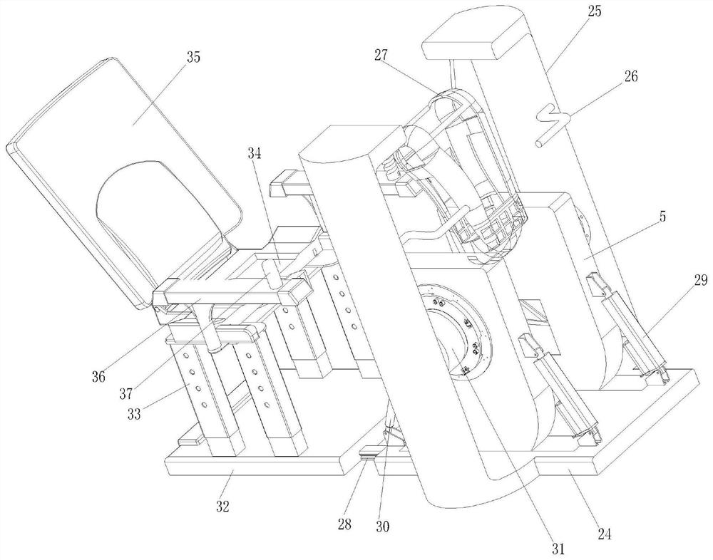 A lower limb training device with multiple poses and adjustable tracks