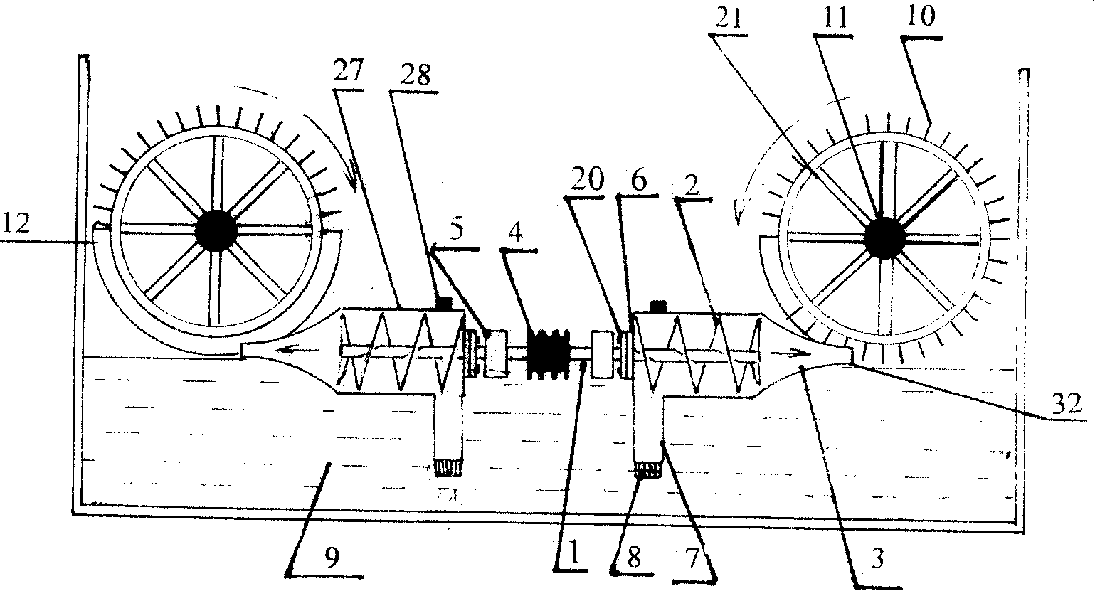 Suction pump jet driving device without delivery lift