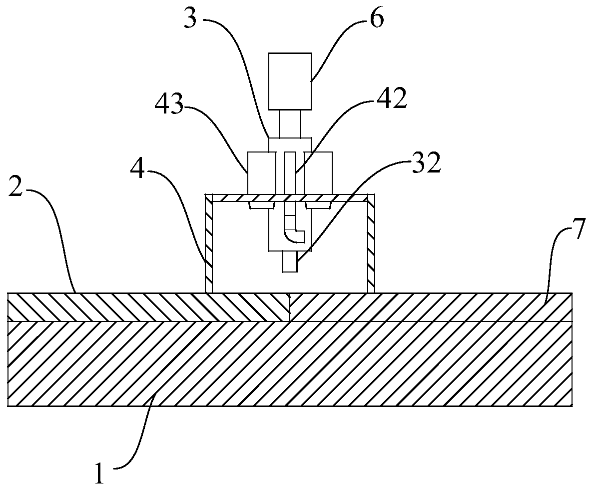 Friction stir butt welding device for large-thickness titanium-nickel dissimilar material and machining method of friction stir butt welding device