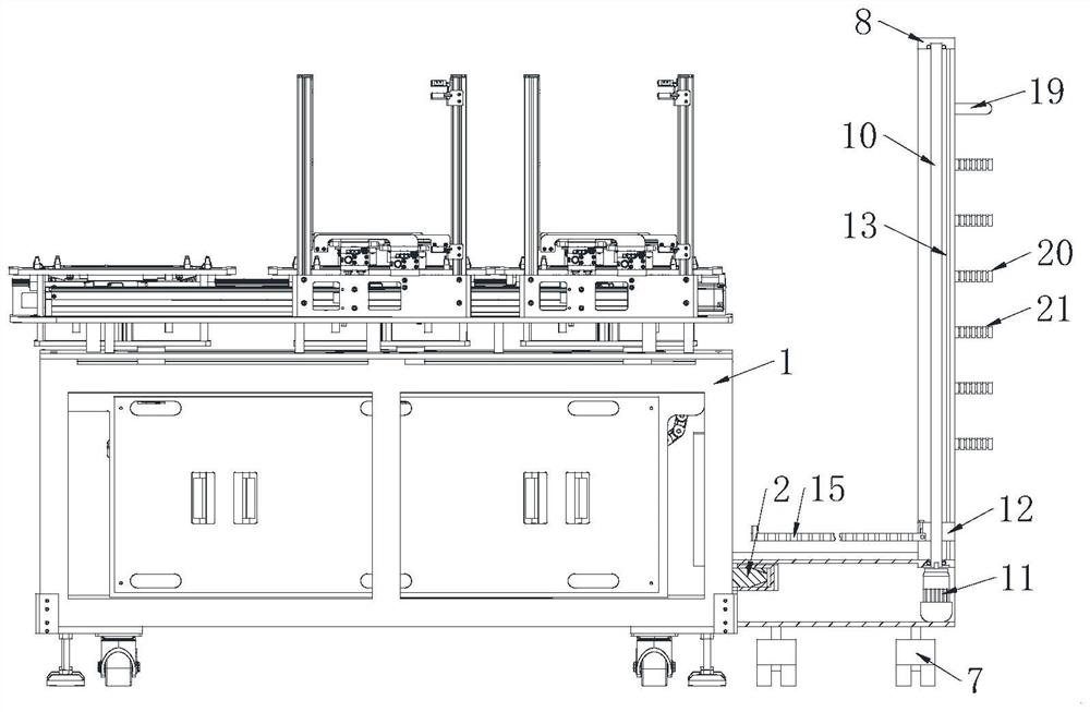 Feeding and discharging equipment of automatic assembling equipment for processing plastic shell