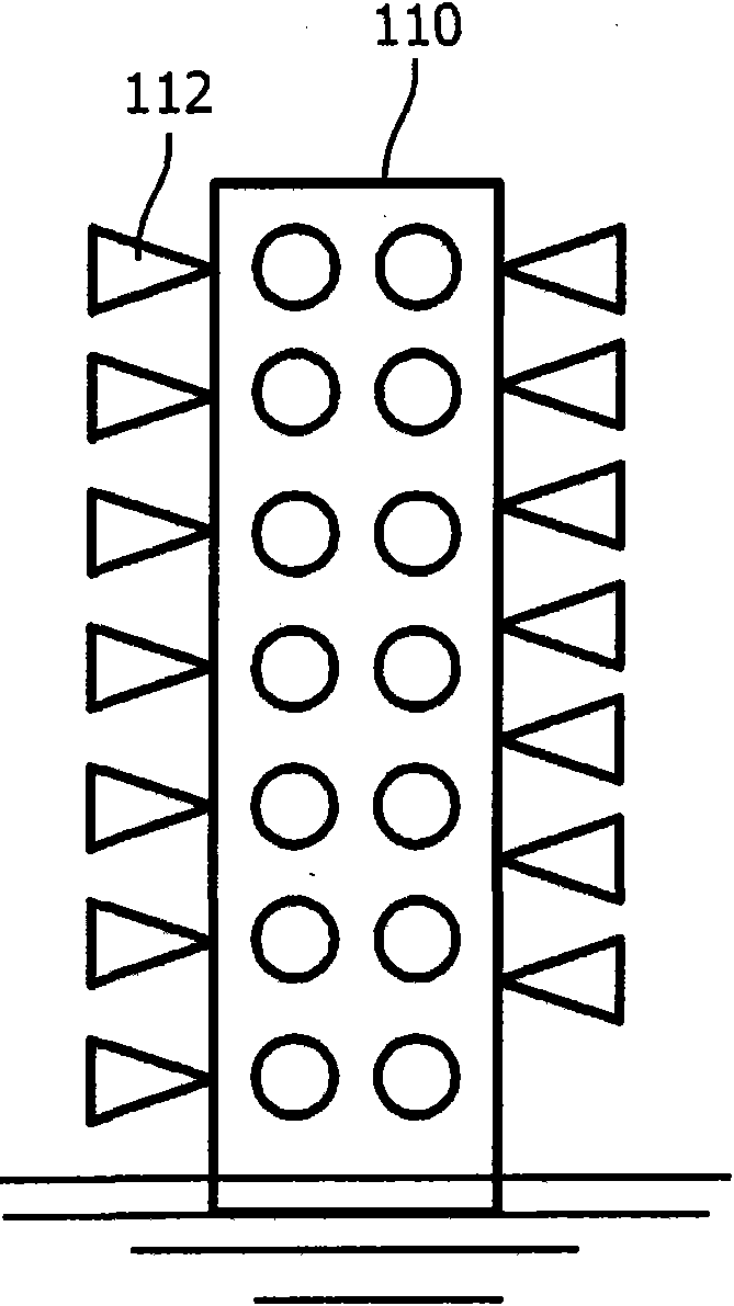 Building management system with active building skin, an environmental resource collector for use in such a system and a method of managing resources used in a building