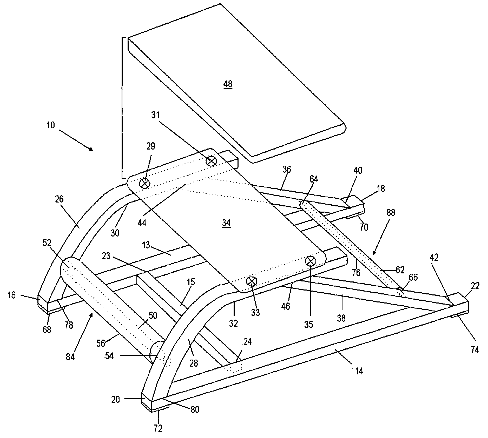 Combination abdominal/pectoral exercise device