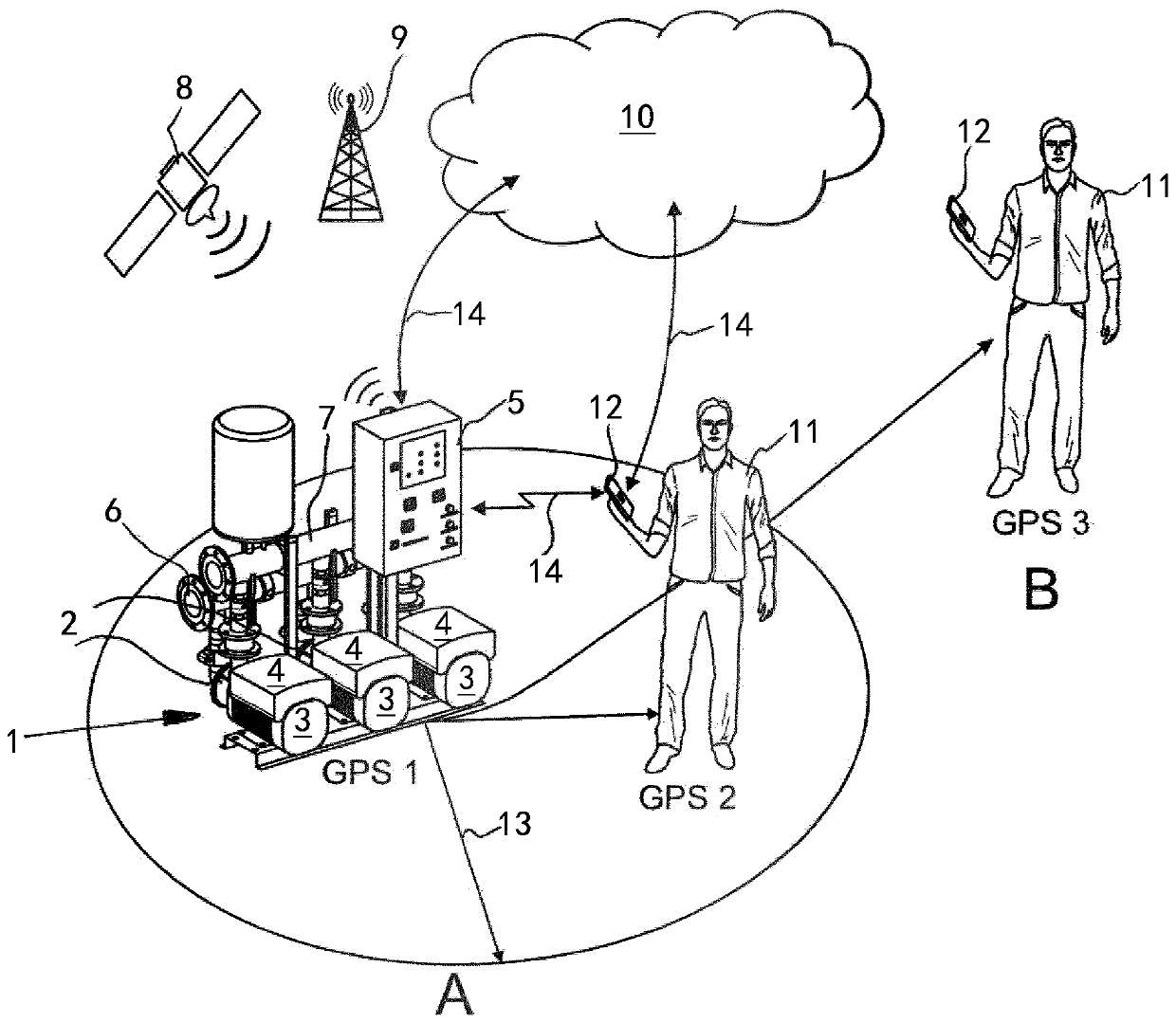 Authorising a data communication with an electronically controlled pump unit