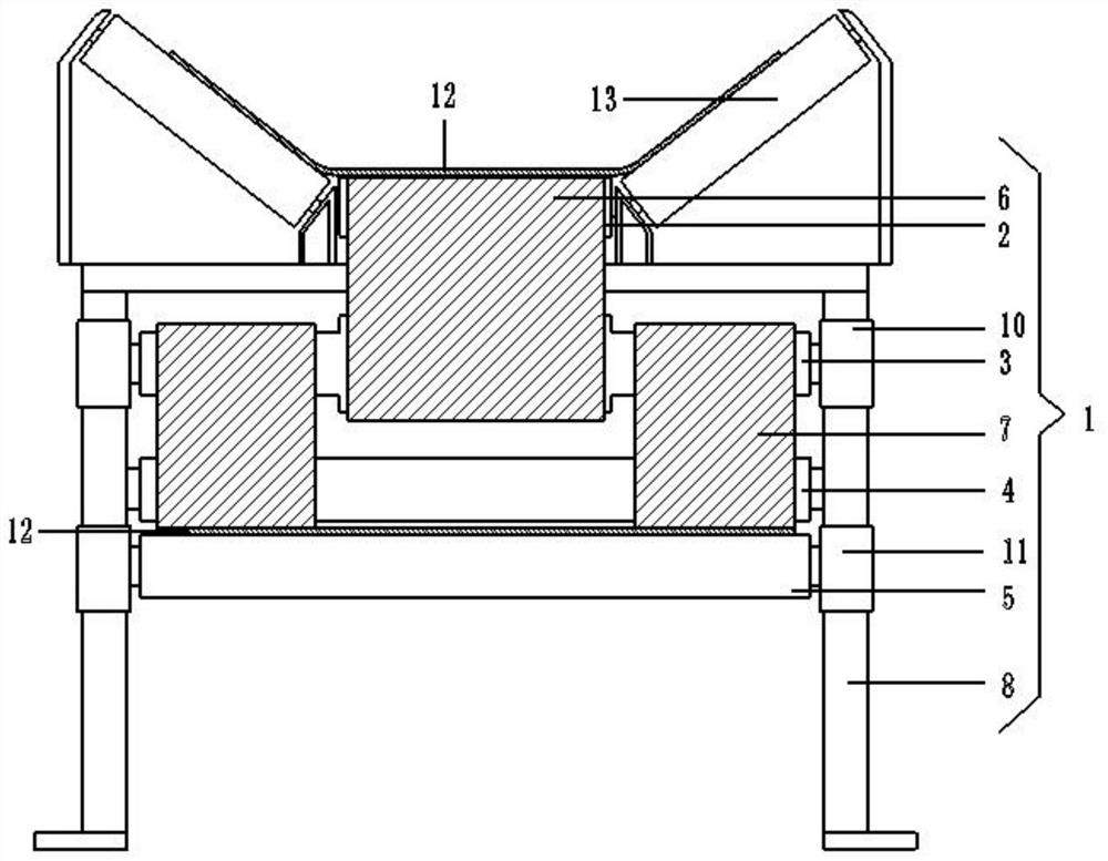 Belt type passive resistance increasing device for belt conveyor