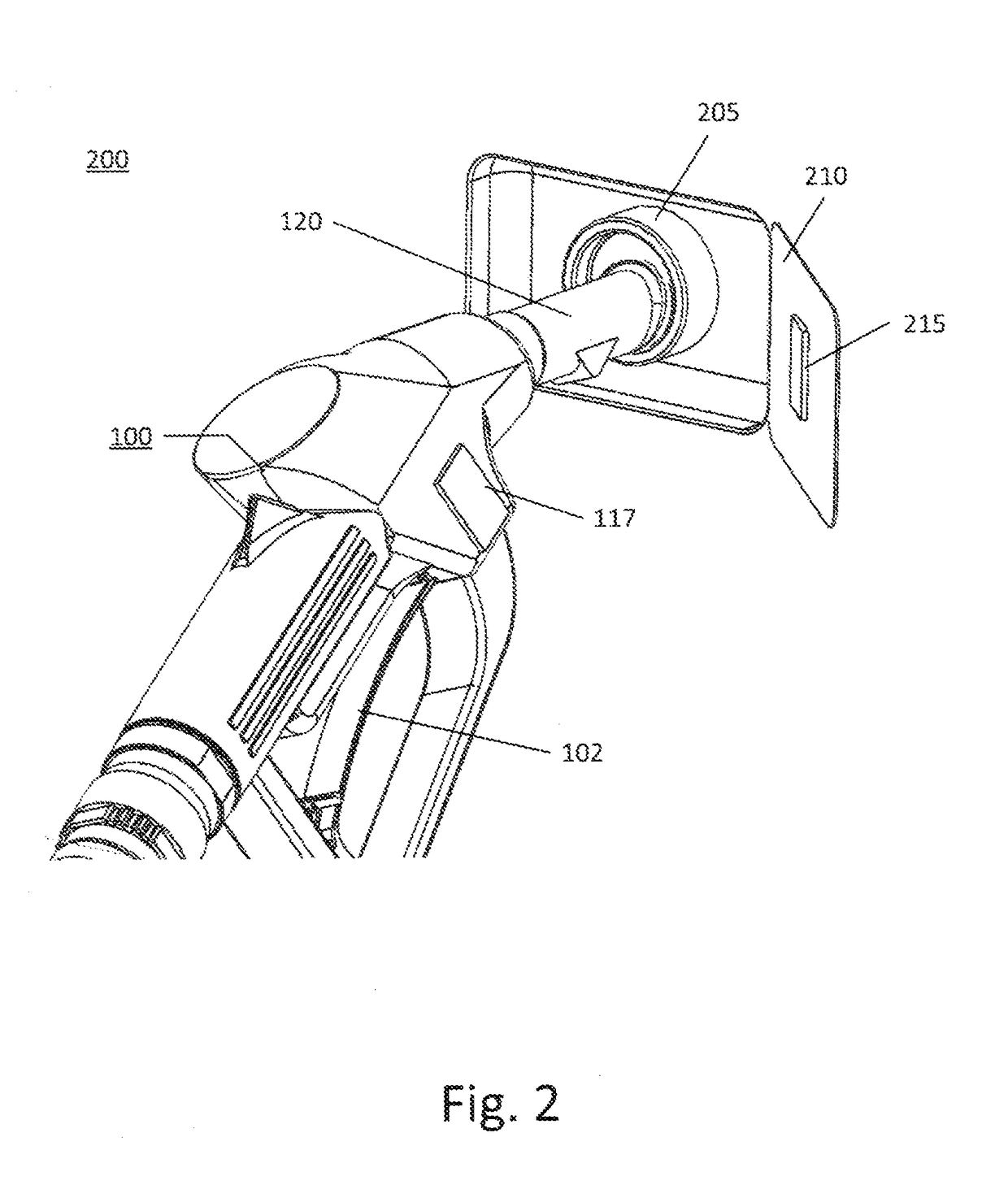 System and fuel nozzle for vehicle refueling