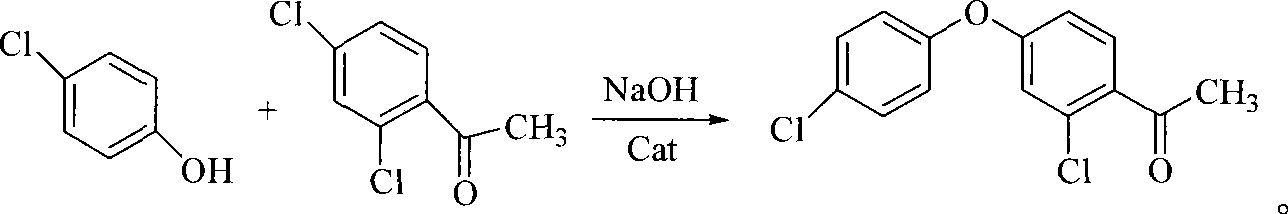 Method for preparing 2-chlorine-4-(4-chlorophenoxy)-hypnone