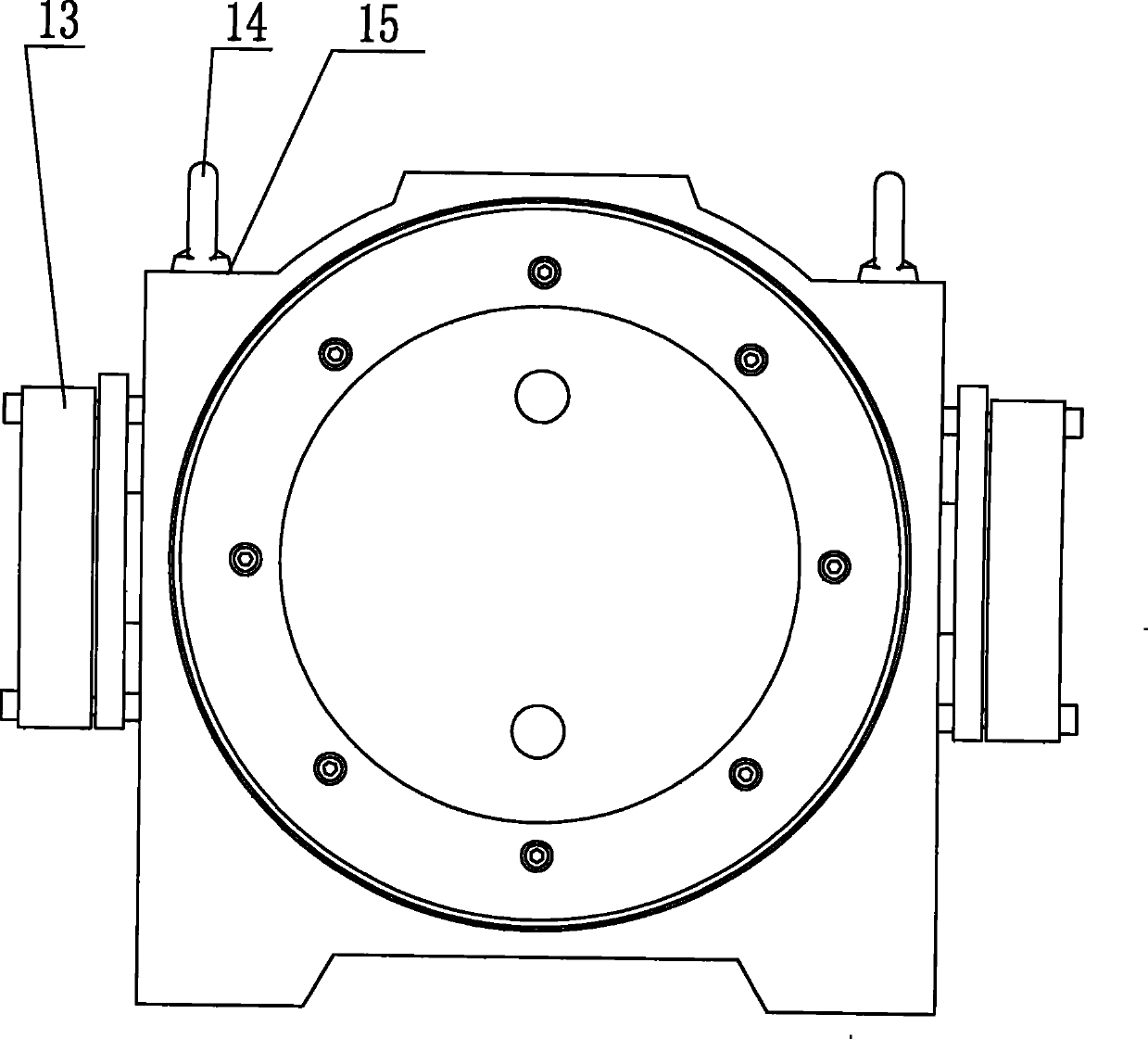 Outer rotor type permanent magnetism synchronization gear wheel free traction machine
