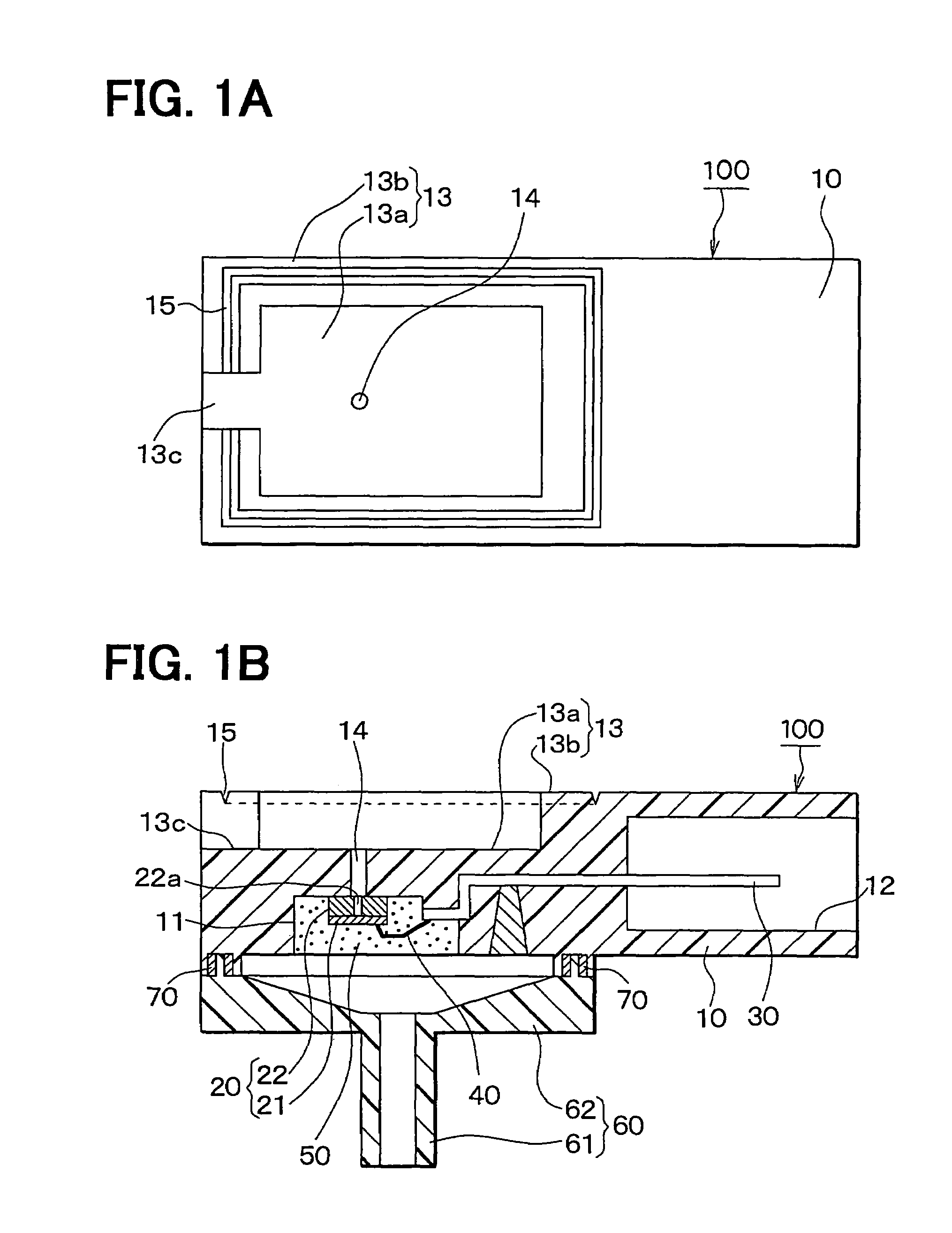 Pressure sensor having casing with groove