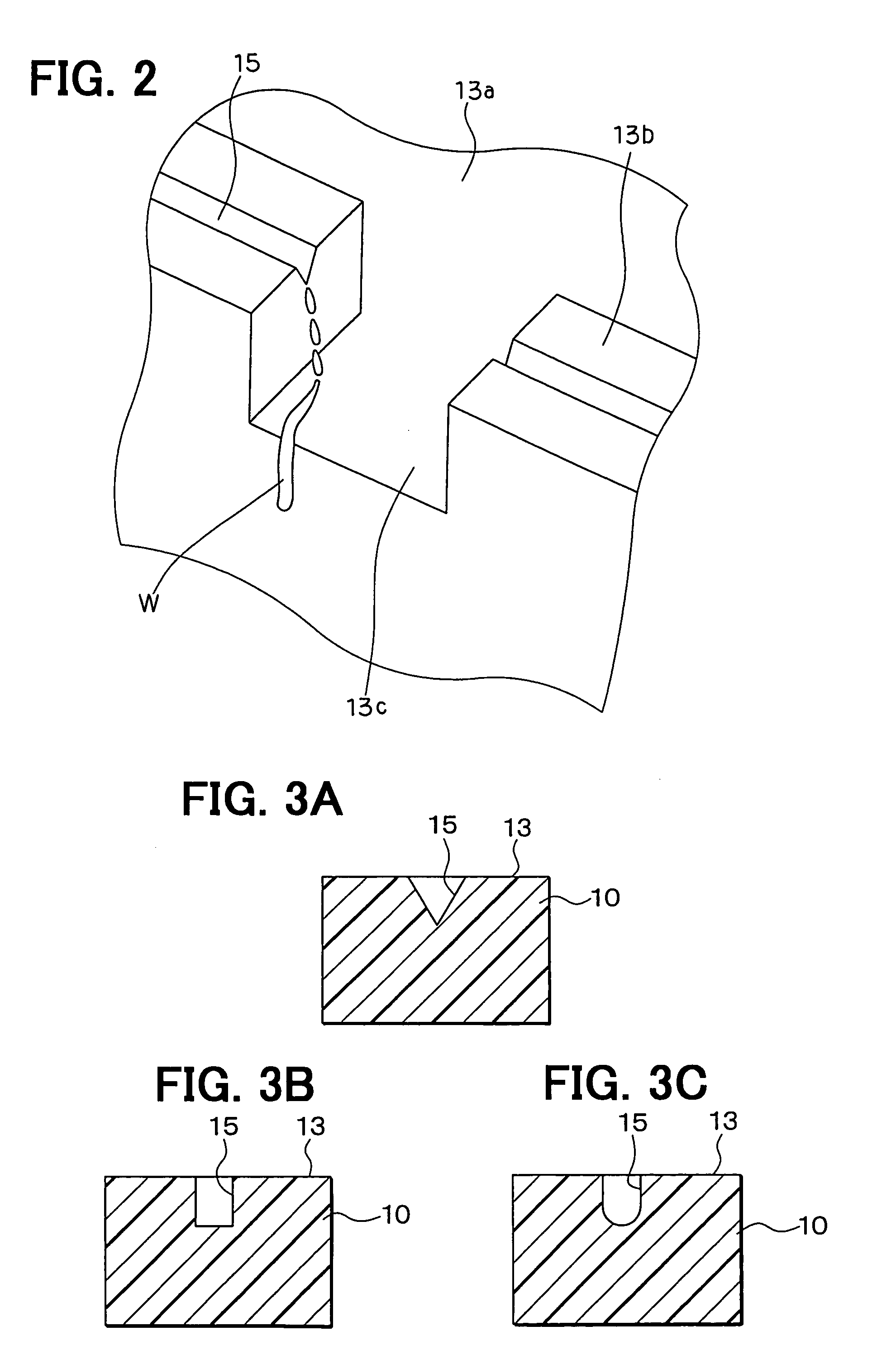 Pressure sensor having casing with groove