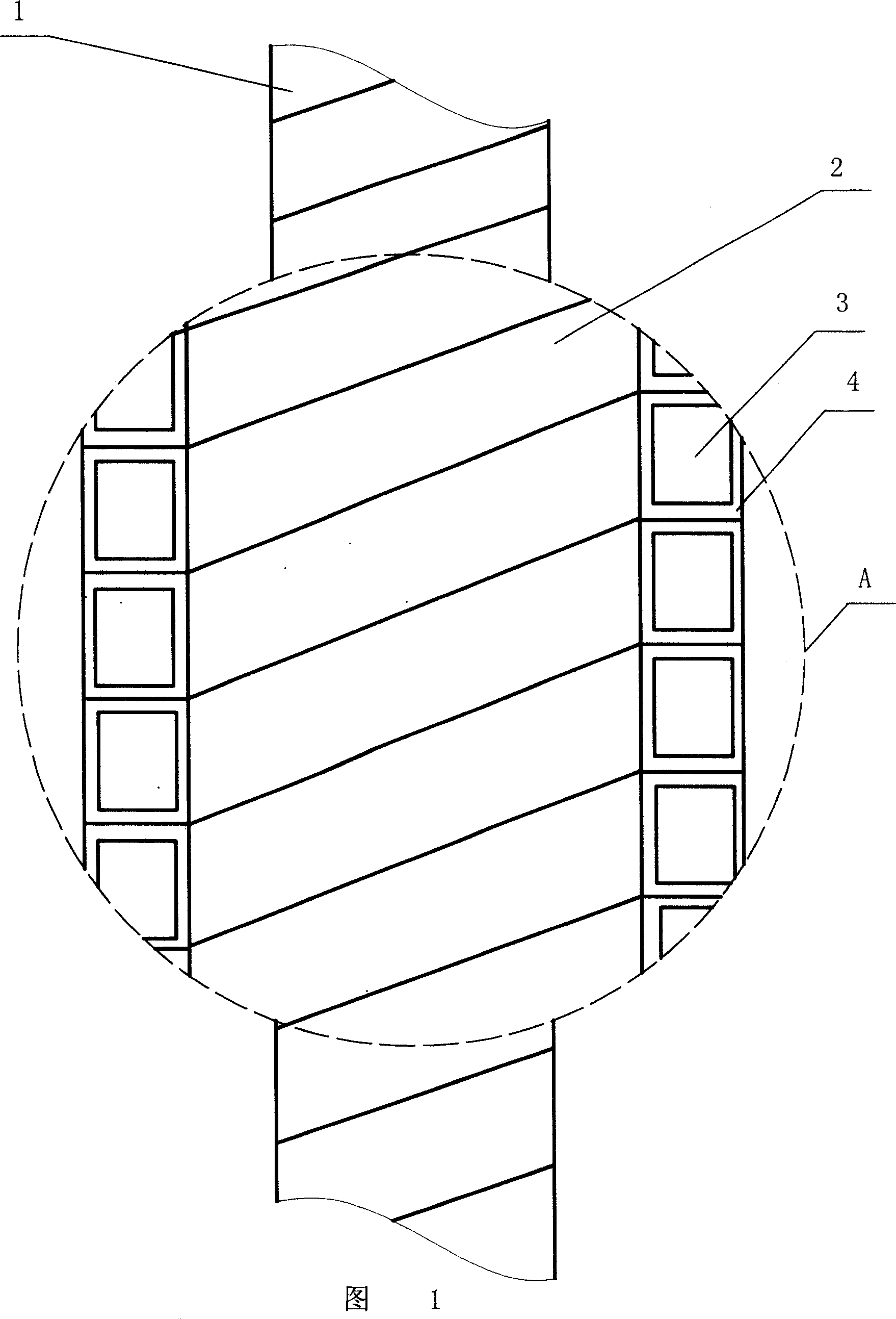 Heavy caliber high-strength plastic wound pipe having pipe wall made of wrapping material and manufacture method therefor