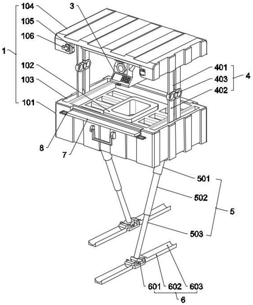 Portable engineering surveying and mapping device for geological mineral exploration