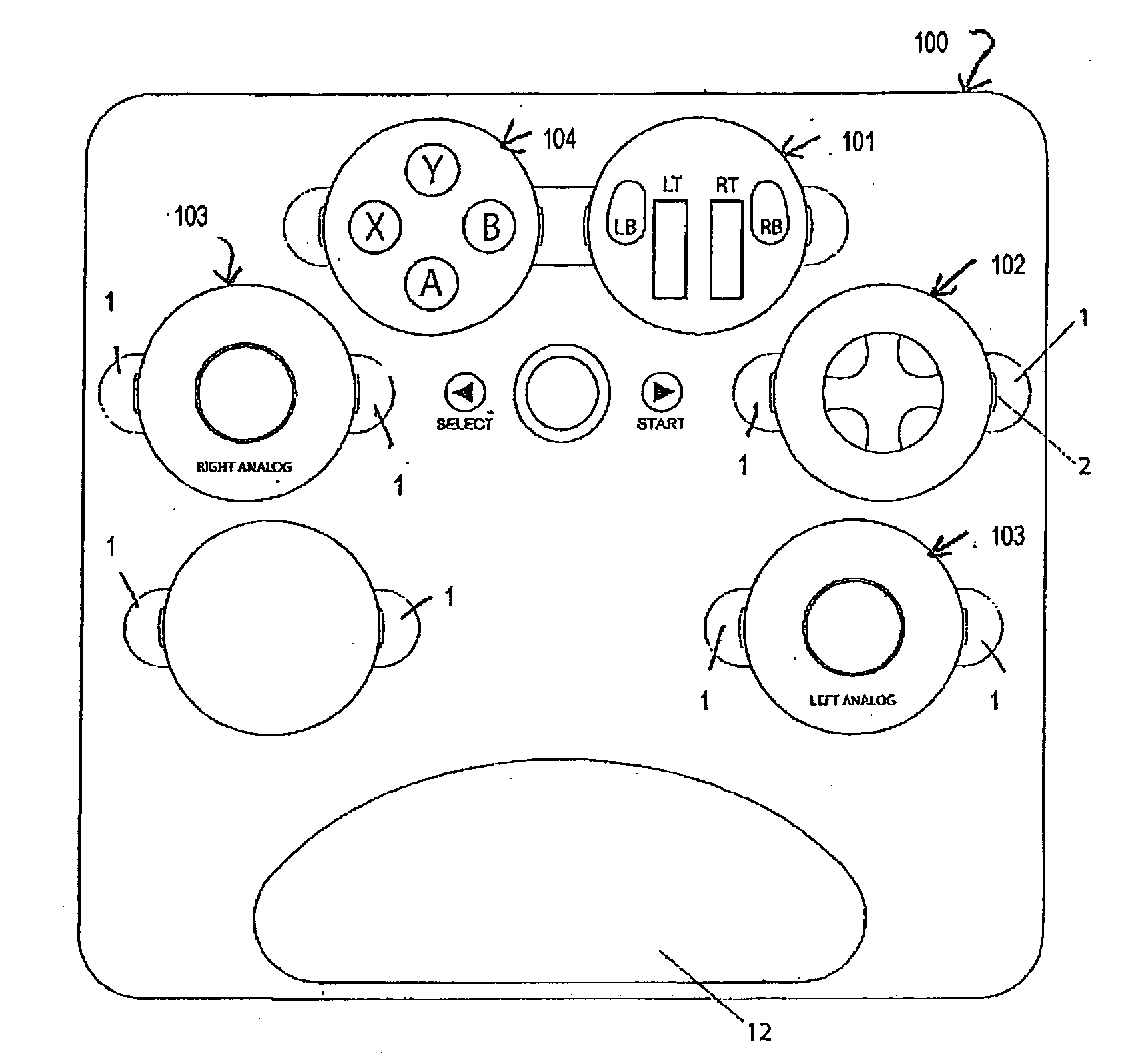 Configurable single handed video game controller