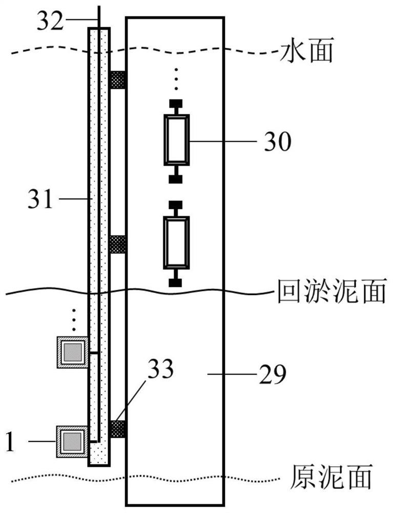 Sacrificial anode service performance monitoring and failure risk early warning system in ocean back-silting environment