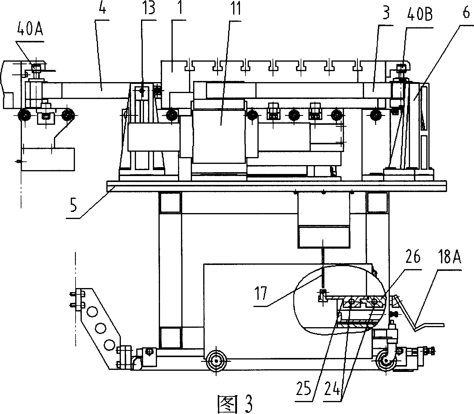 Oscillating arm type automatic switching apparatus of tray for work pieces