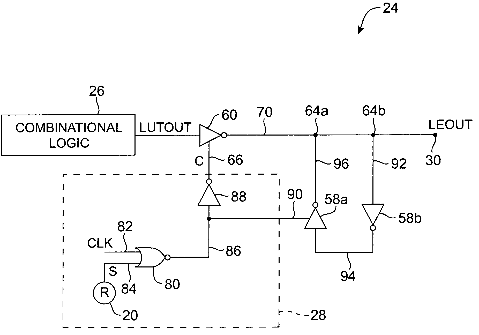 Programmable logic device latch circuits