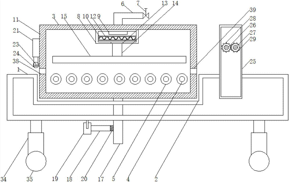 Drying apparatus for flocking production