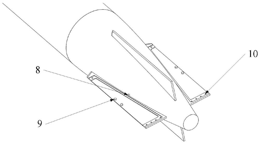 A lateral pop-up stabilization device for a revolving body type AUV horizontal fin