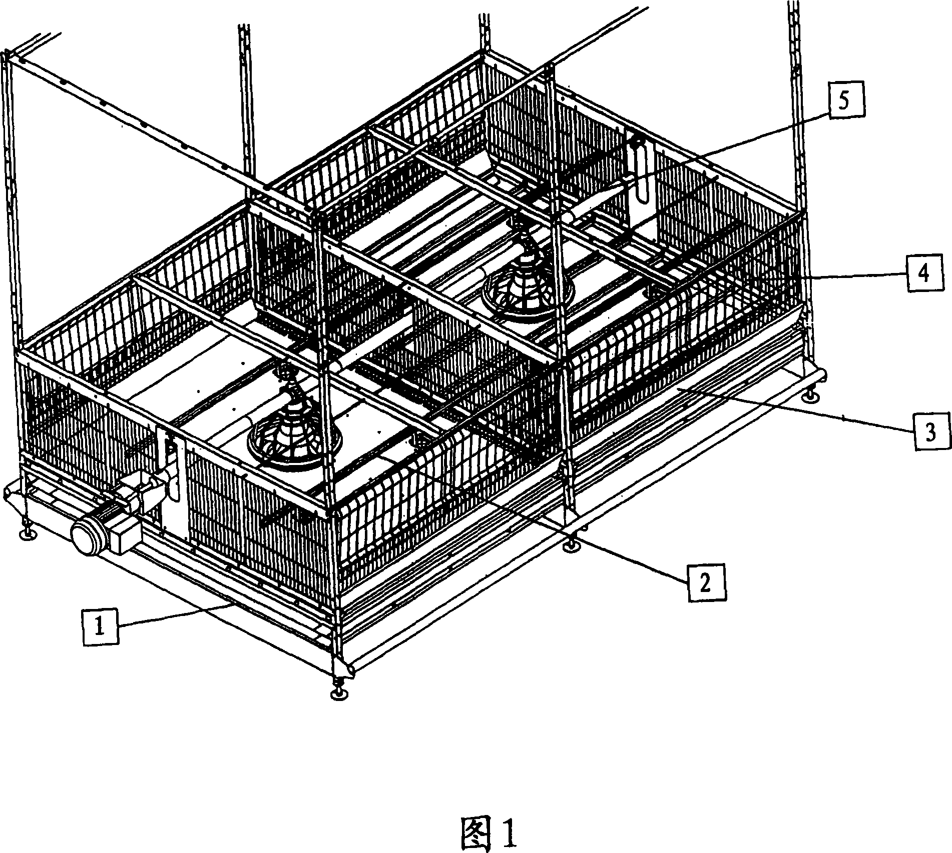 Poultry cage rearing system