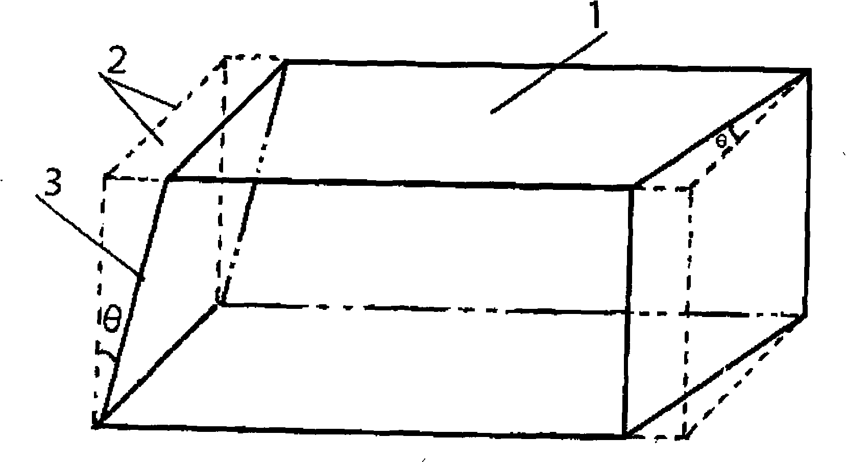 Double Brewster's angle nonlinear optical crystal and cutting method thereof