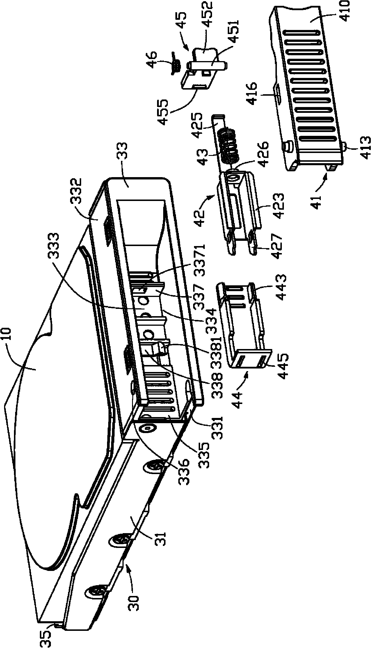 Device for fixing data storage unit