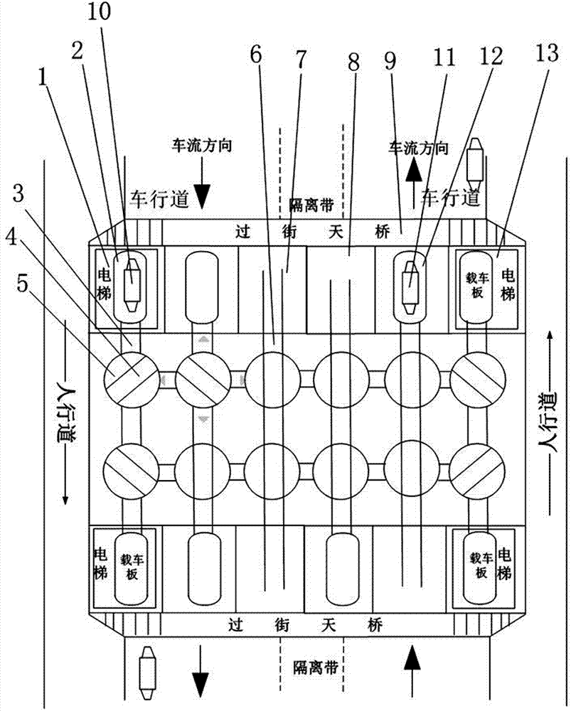 A three-dimensional garage that can be used for road parking