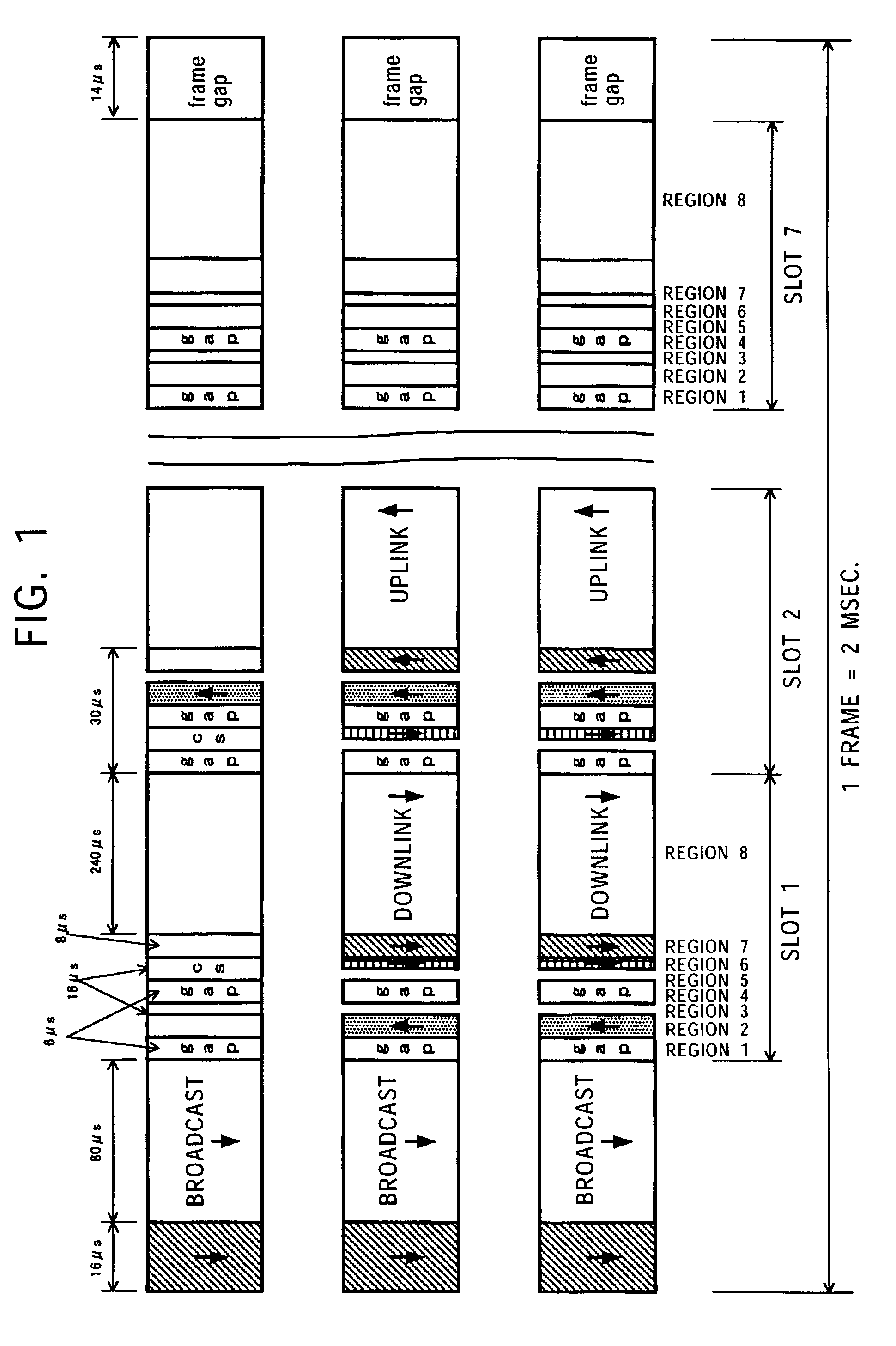 Radio communication system, radio communication control method, radio communication apparatus, control method for radio communication apparatus, and computer readable medium utilizing a divided transmission frame