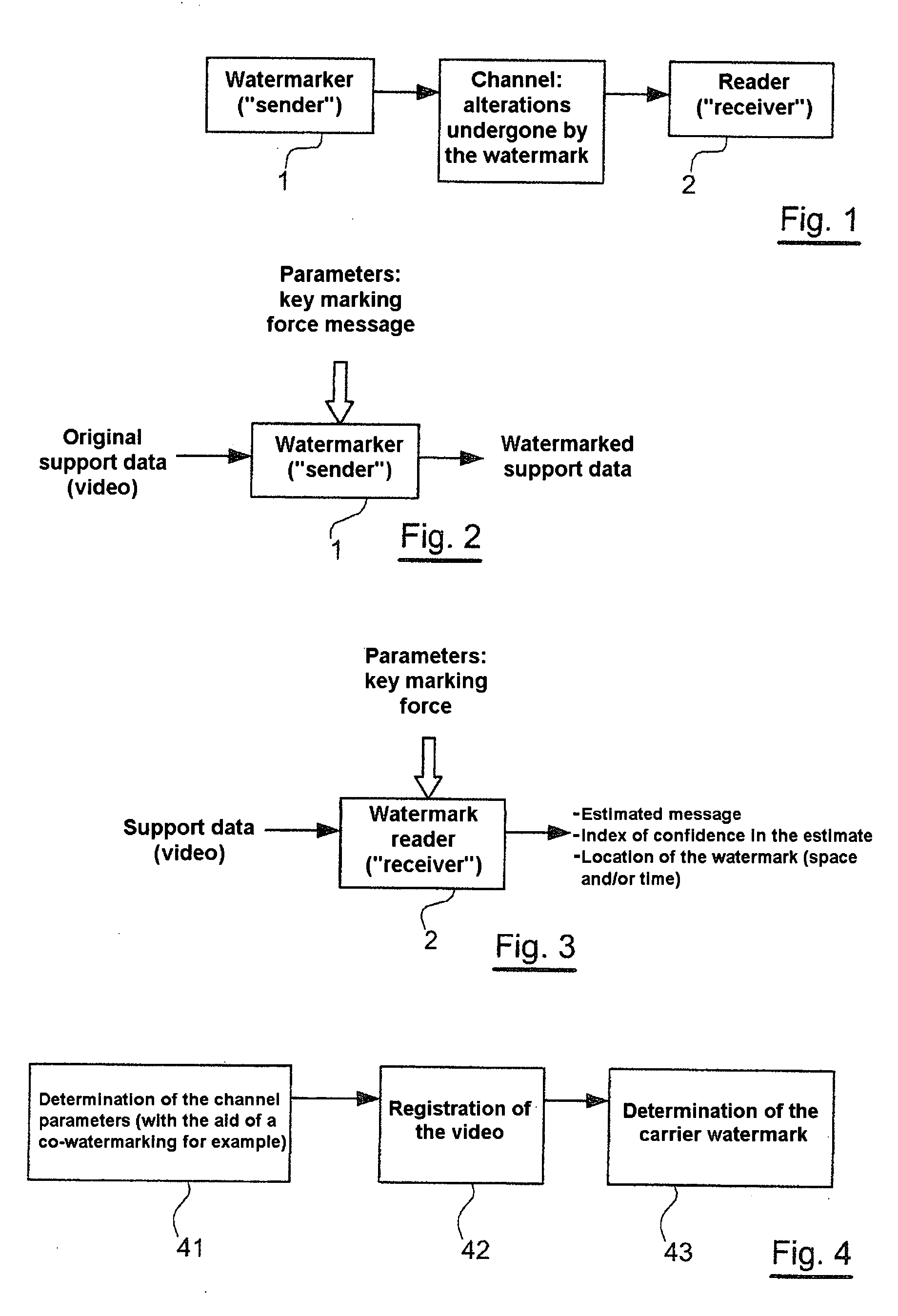 Method and Device for Reading Digital Tatooing, Computer Software Package and Corresponding Storage Means