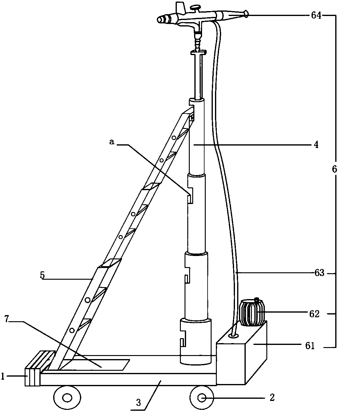 Cleaning equipment for large trees