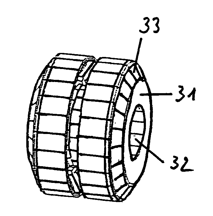 Multi-storage isolator with conical cross section