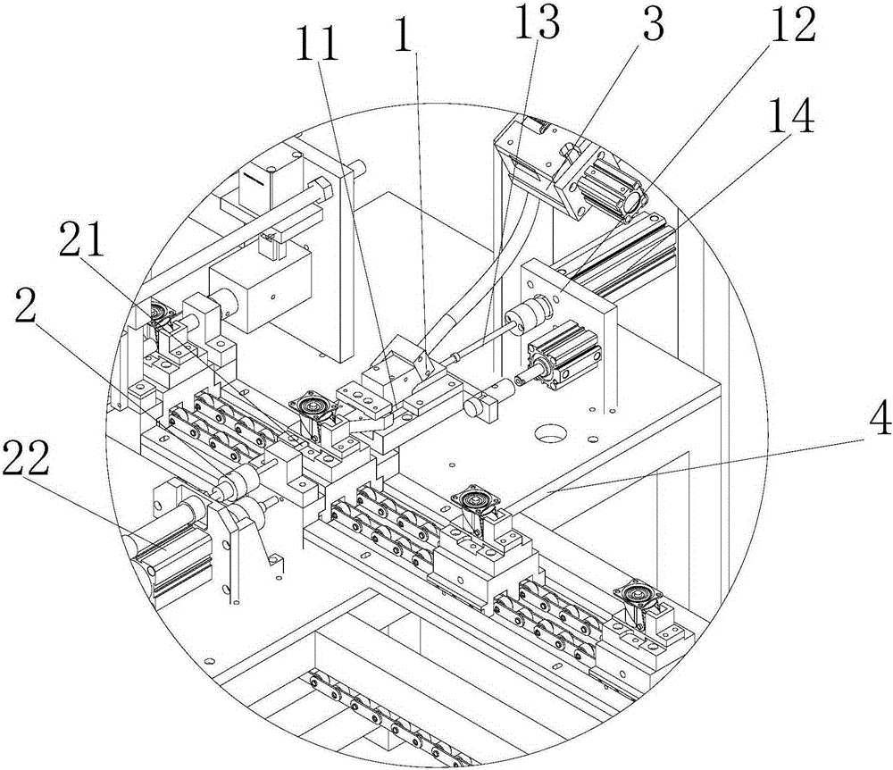 Rivet perforation guide device of rotation wheel assembling machine