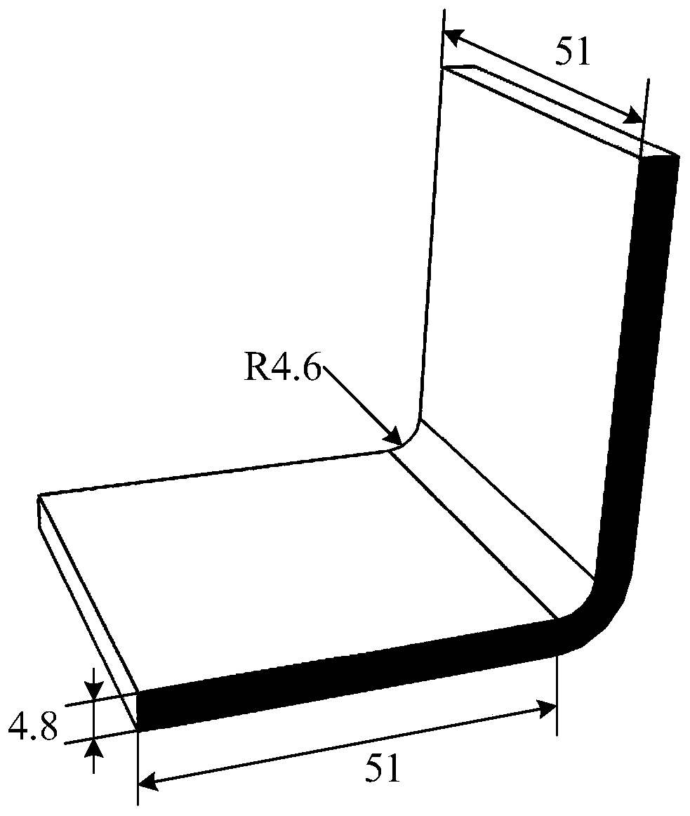 A kind of solidification molding method of L-shaped plate composite material parts