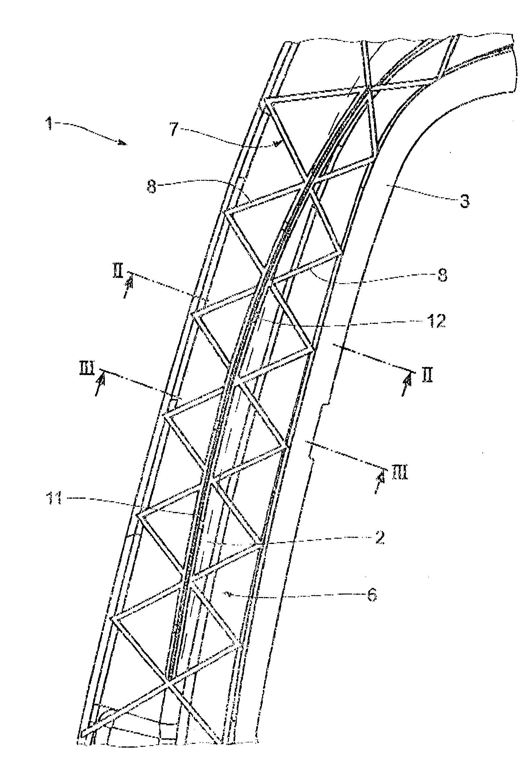 Hollow chamber structural component and method for producing same