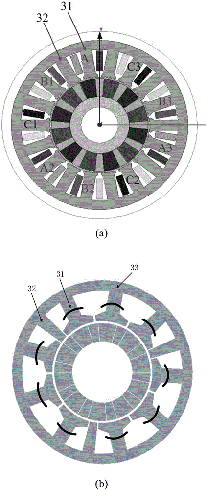 Open winding variable-structure motor system