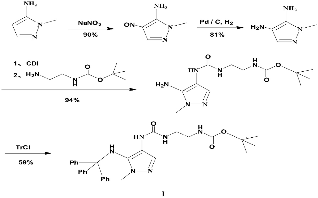 Preparation method of carbamyl amino pyrazol derived compound