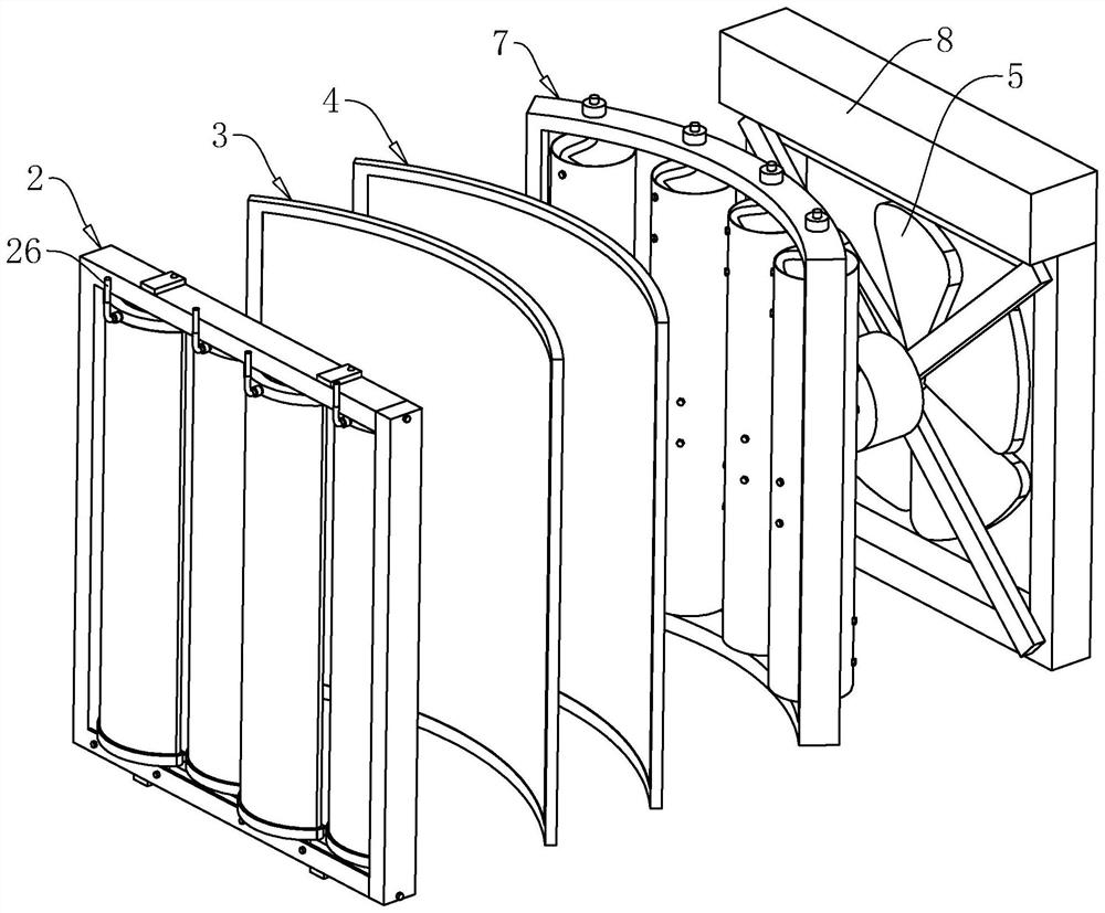 Novel air purification system with efficient filter unit, method and device