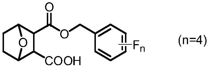 Norcantharidin carboxylate tetrafluorobenzyl ester and synthesis method thereof