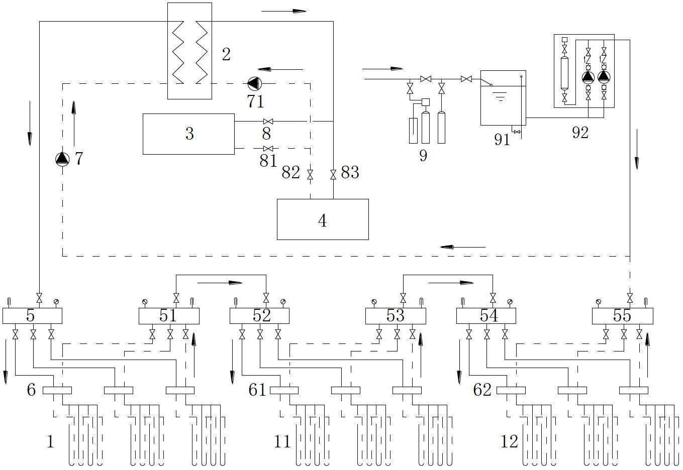 Seasonal heat storage system for exchanging heat by utilizing buried pipe