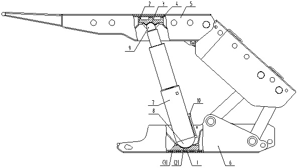 Anti-shock device for hydraulic support