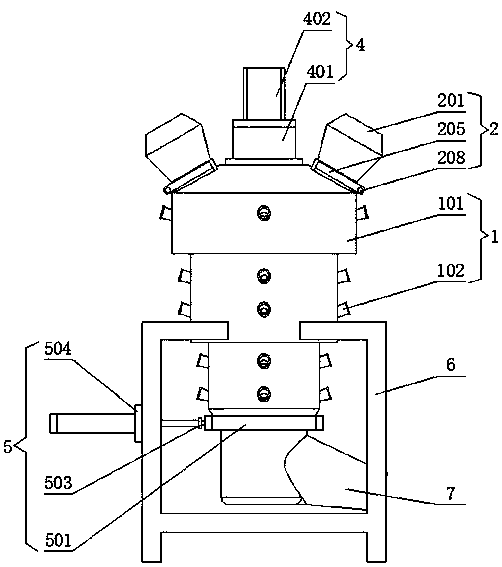 Uniform mixing device for building concrete and gravels