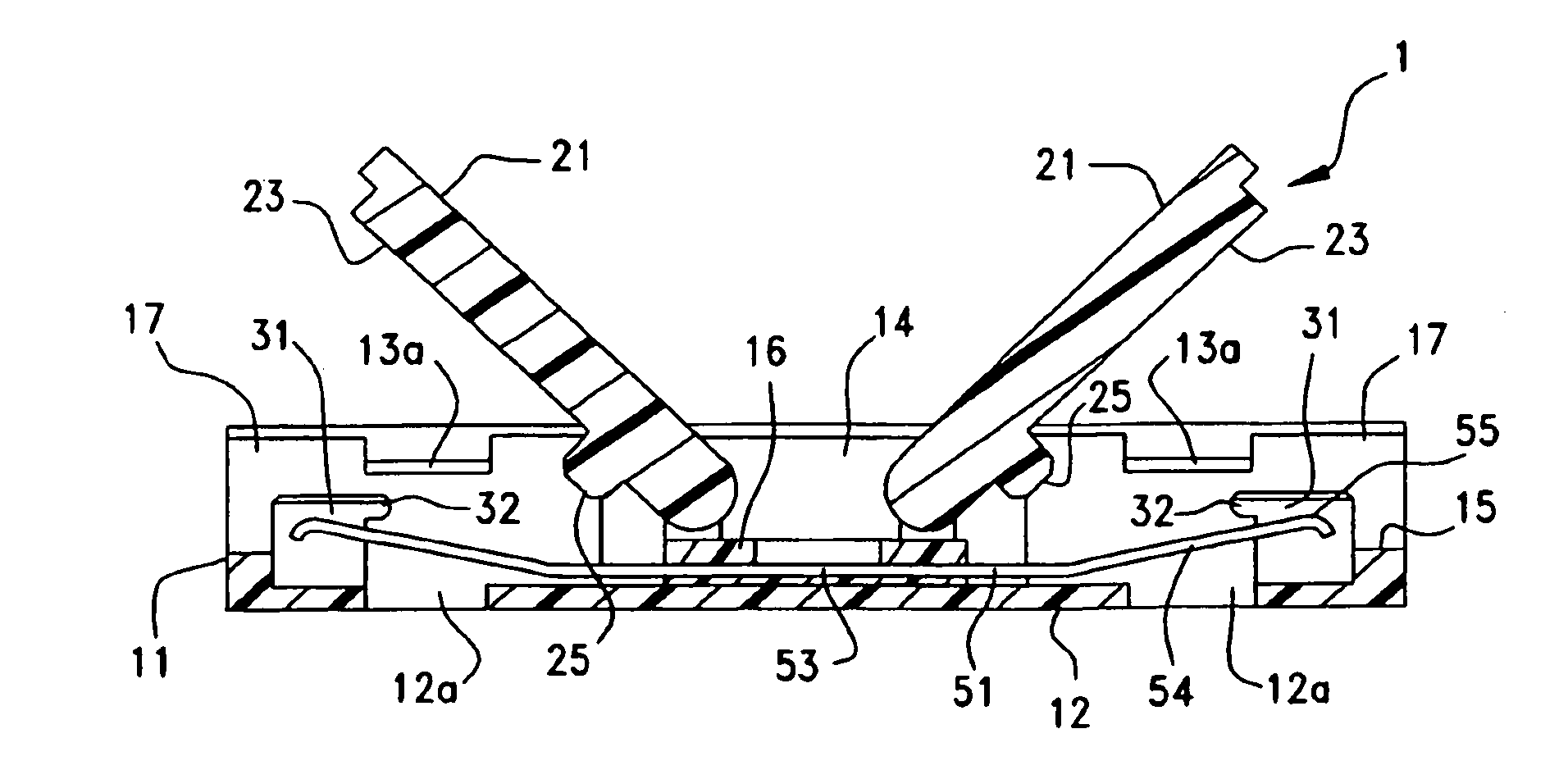 Relay connector for flexible cables