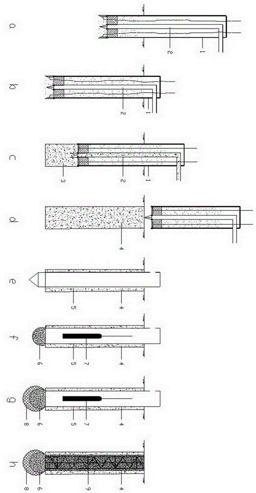 Construction method of concrete pile by soil extraction and pressure filling