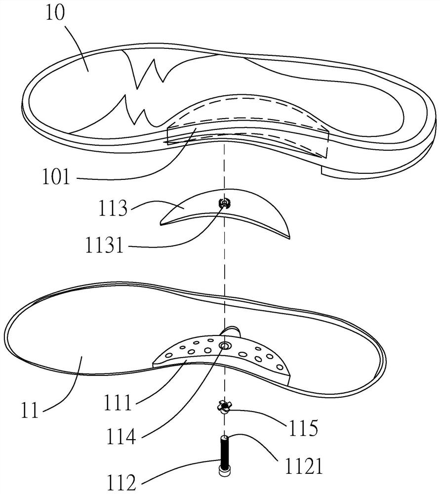 Shoe outsole capable of correcting foot arch