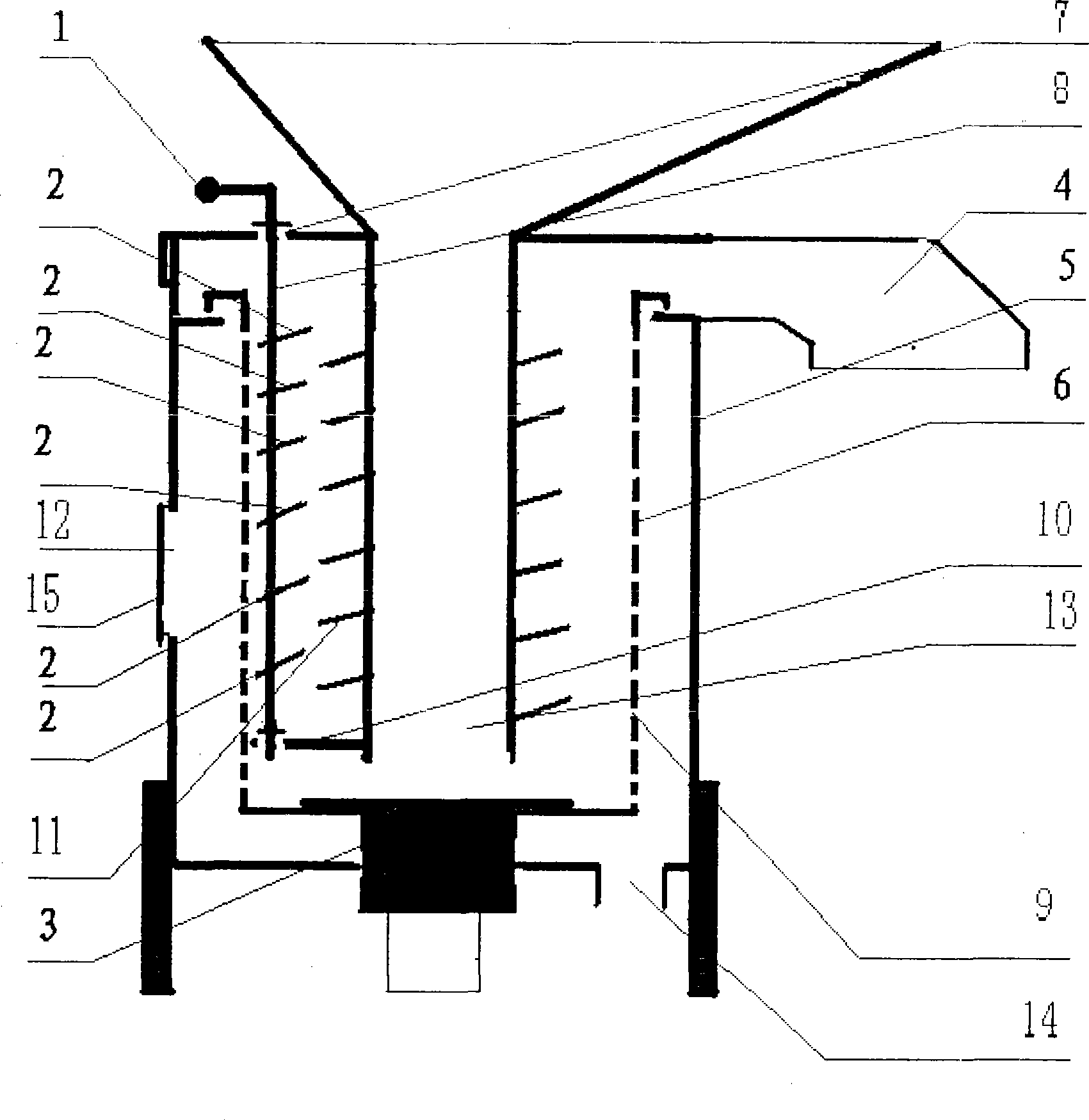 Device for cleaning wall of dewatering cylinder for continuous centrifugal dewaterer