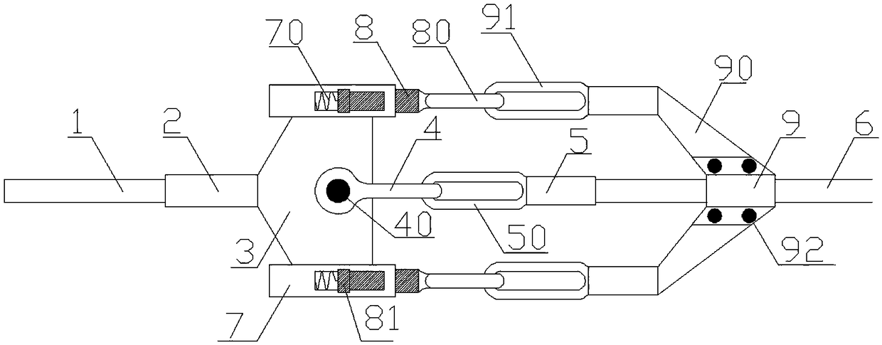 A double-protection connection device with buffer overhead ground wire
