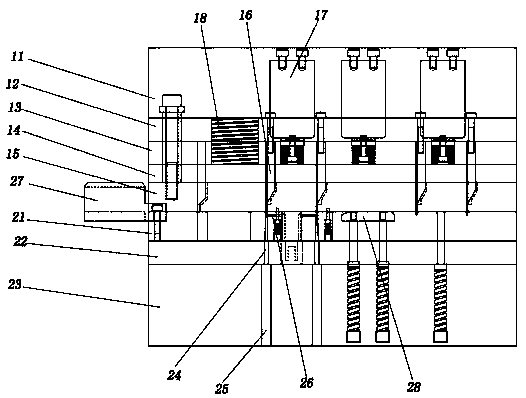 Special rectangular punching mechanism and process