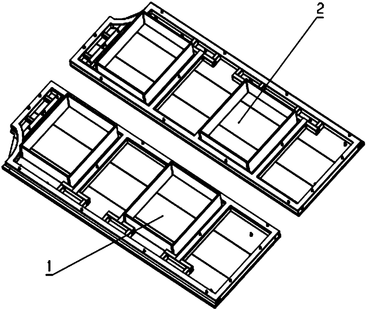 Automobile battery carrying board assembly structure