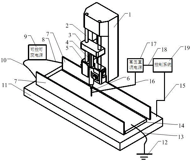 A device for generating controllable waveform micro-nano fibers